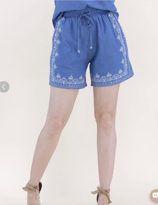 Not Denim and Lace Shorts