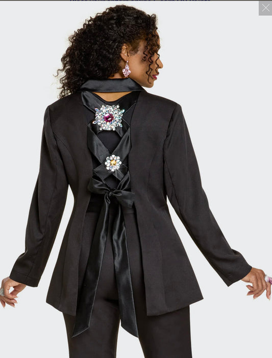 Bling and Satin 3pc Pant Set