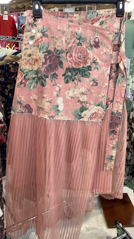 Tulle and Floral Wrap Skirt