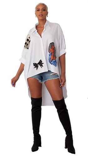Herstyle High Low Top