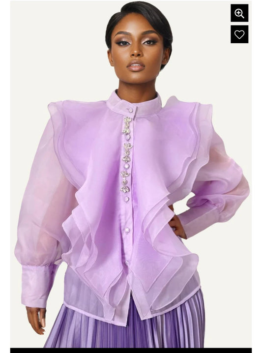 Sheer Delight Rhinestone Top