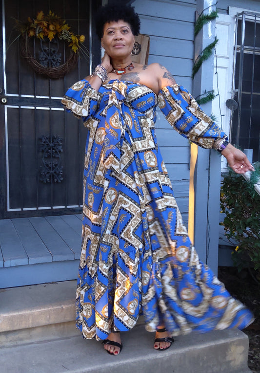 Ruffle Me Off Shoulder Maxi Dress