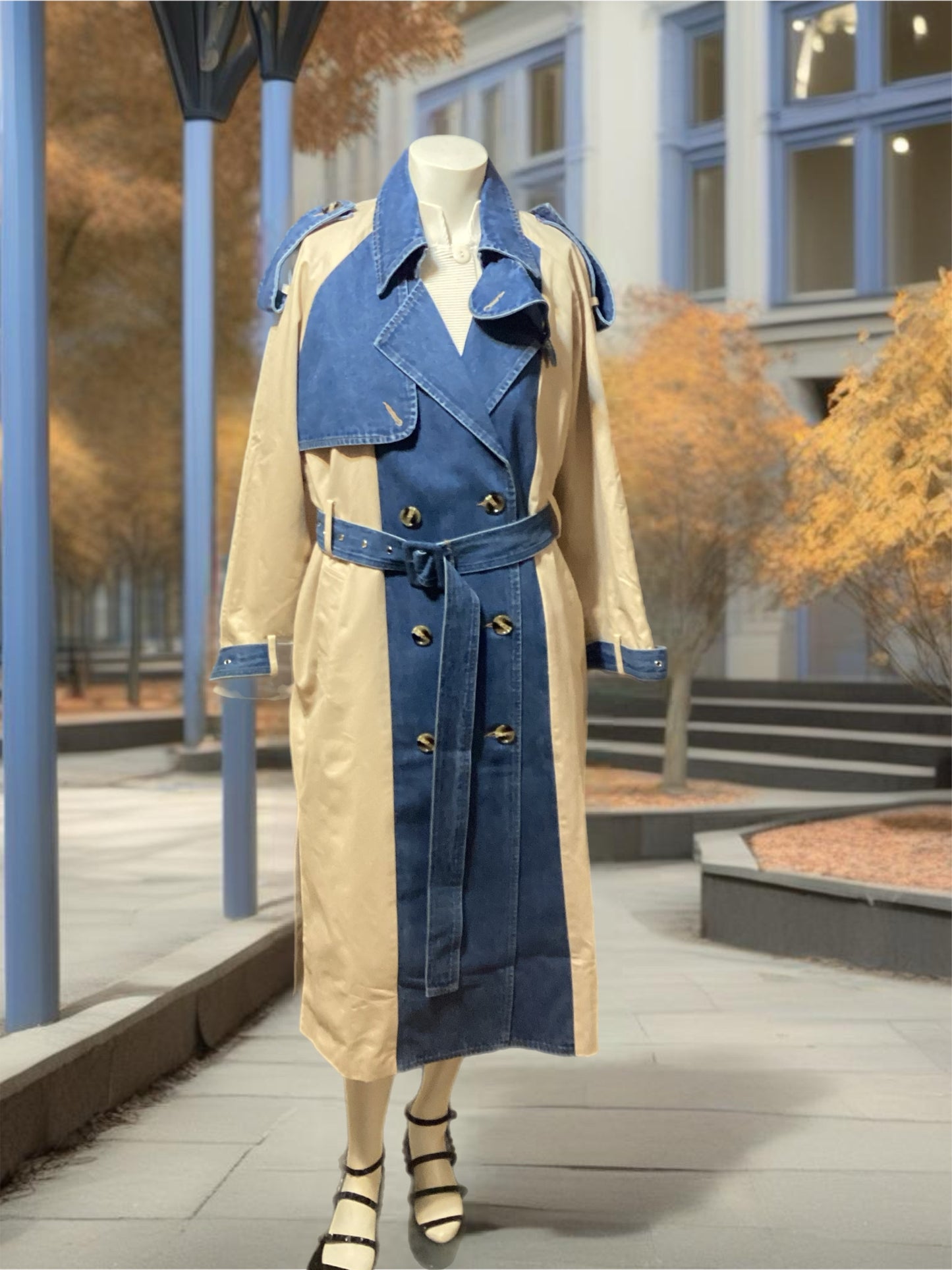 Trenched in Denim Trench coat