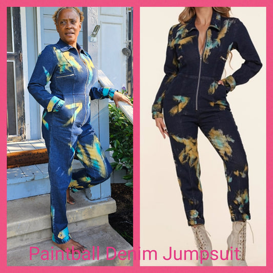 Paintball Denim Jumpsuit