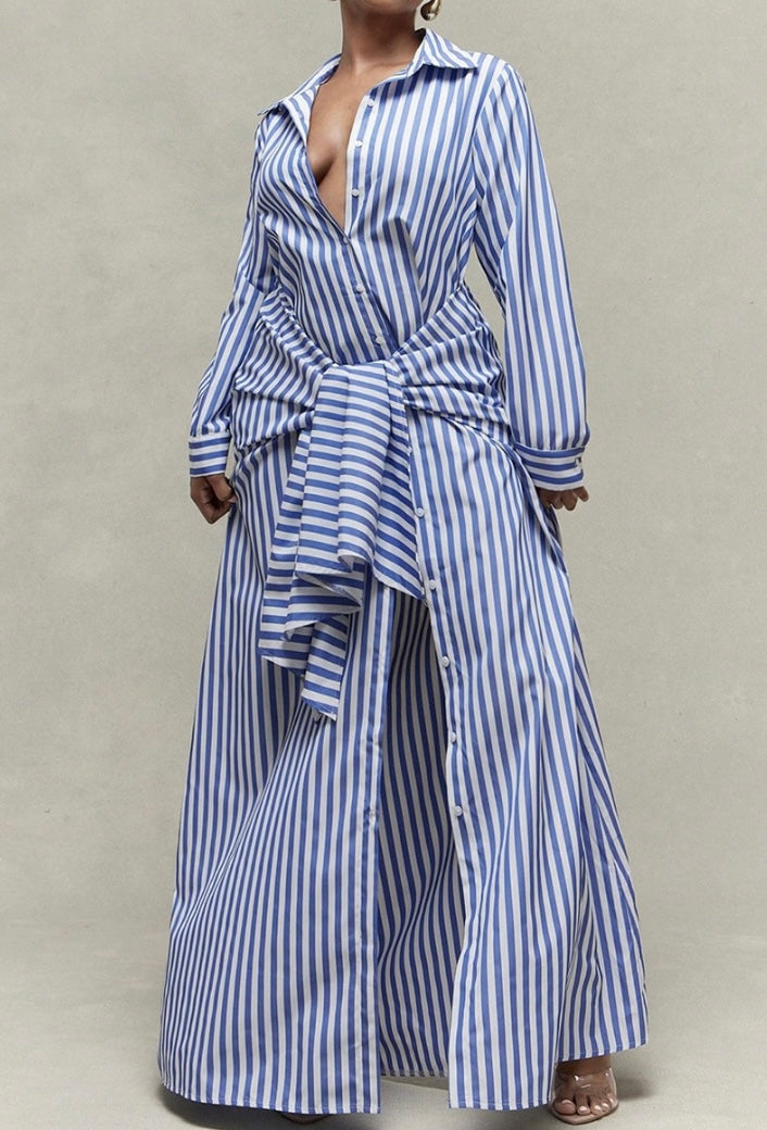 Stripe’d Me Maxi Dress