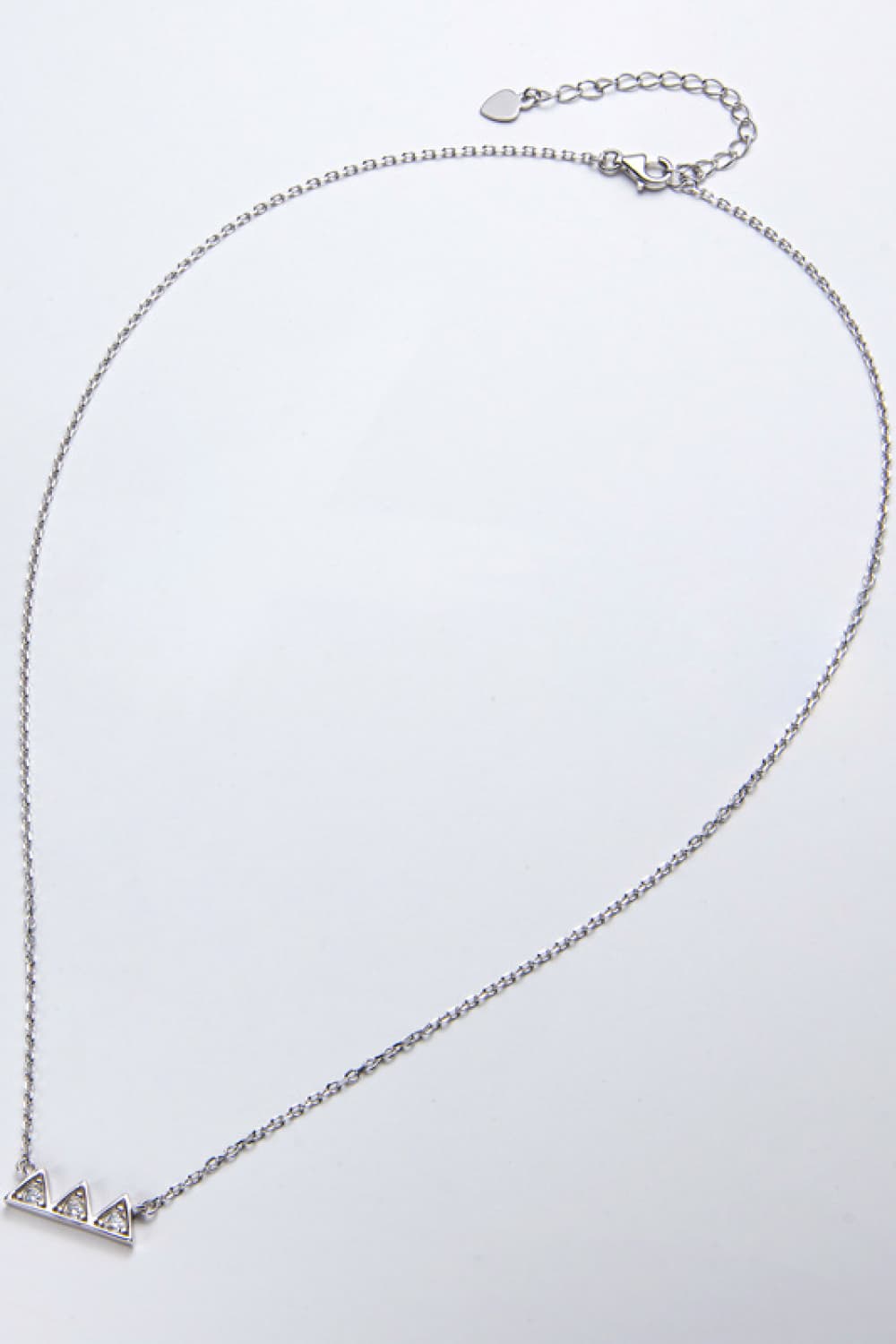 Moissanite Triangle Platinum-Plated Necklace